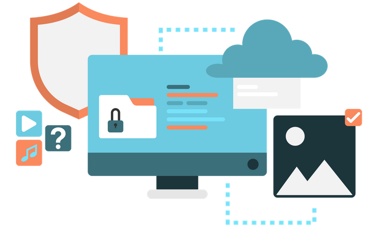 Seguridad de archivos  Ilustración