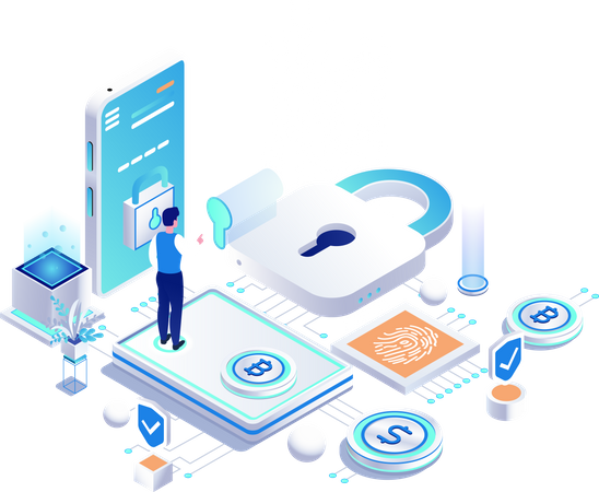 Seguridad de las criptomonedas  Ilustración