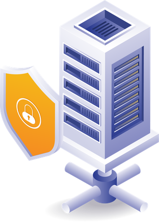 Seguridad de los datos del servidor  Ilustración