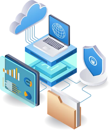 Seguridad de datos informáticos  Ilustración