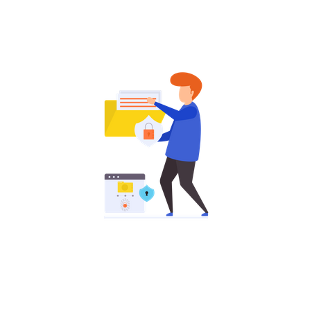 Seguridad de datos personales  Ilustración