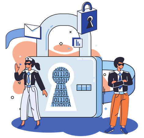 Seguridad y privacidad de los datos  Ilustración