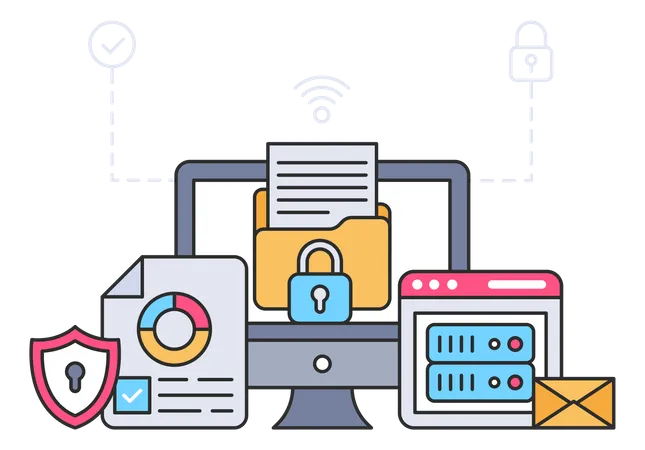 Seguridad de grandes datos  Ilustración