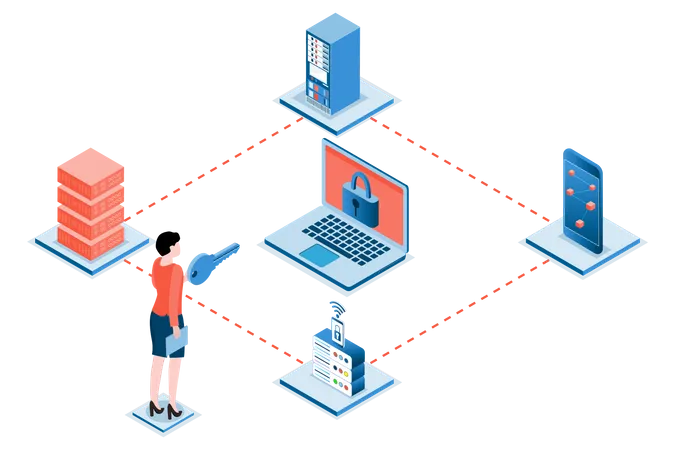 Seguridad del servidor  Ilustración
