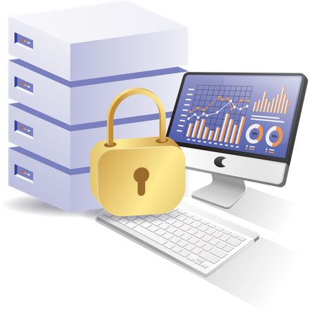 Seguridad del servidor de datos  Ilustración