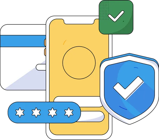 Seguridad de pago en línea  Ilustración