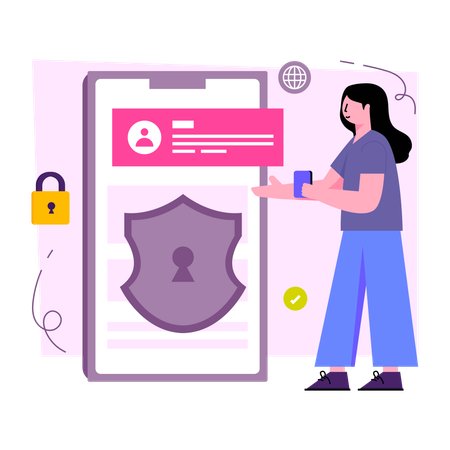 Seguridad móvil  Ilustración