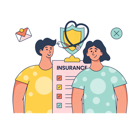 Seguro de salud familiar  Ilustración