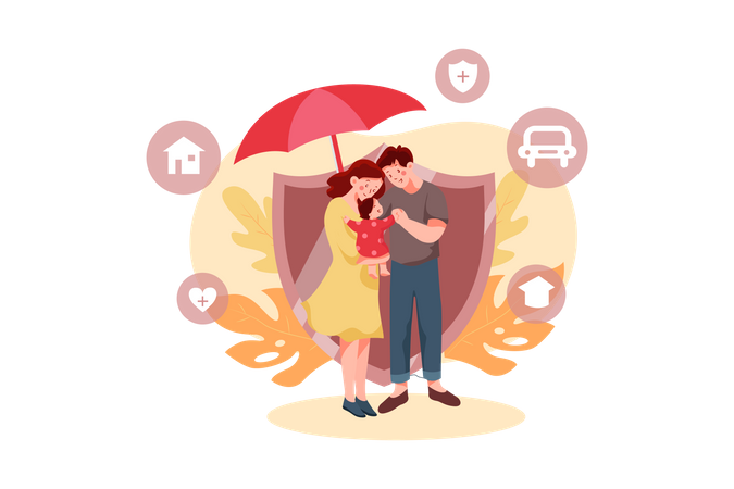 Seguro Familiar  Ilustração