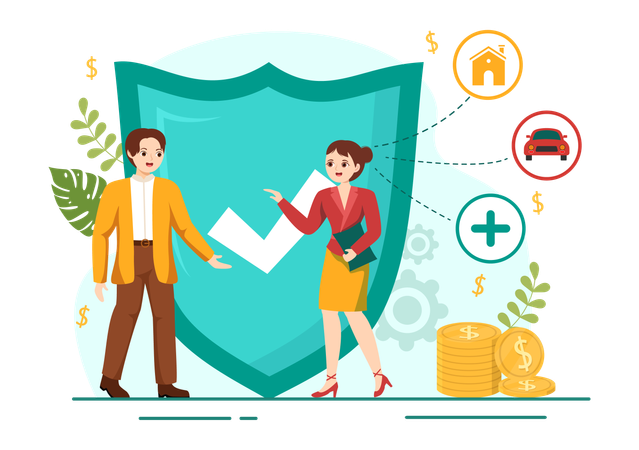 Seguro para pequenas empresas  Ilustração