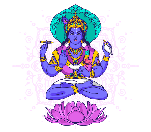 Seigneur Vishnu  Illustration