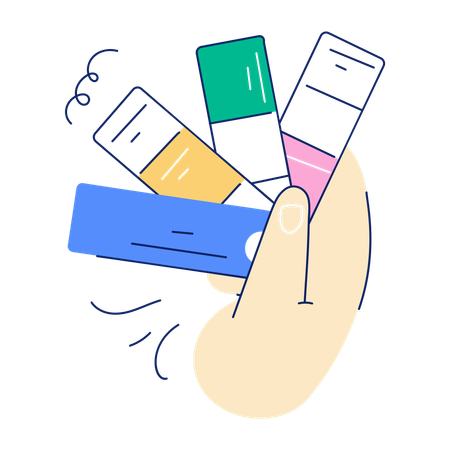Seleção de amostras de cores  Ilustração