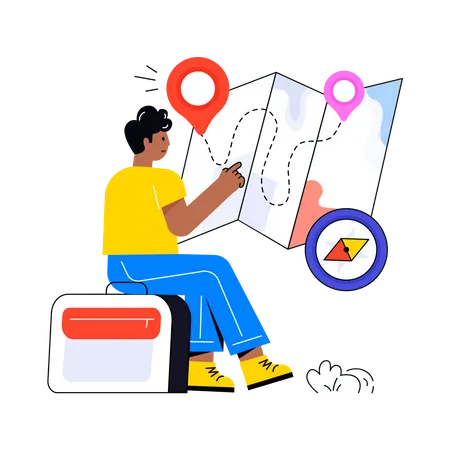 Select Travel Location  Illustration