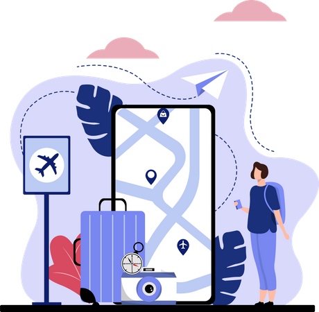 Select Travel Location  Illustration