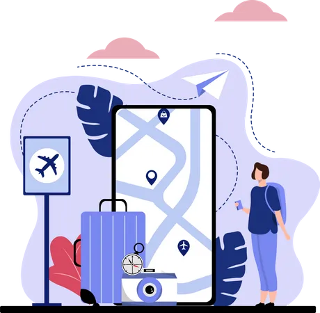 Select Travel Location  Illustration