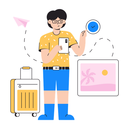 Select Travel location  Illustration