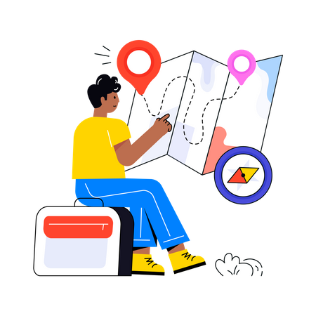 Select Travel Location  Illustration