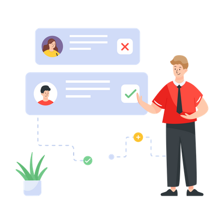 Selected Employee  Illustration