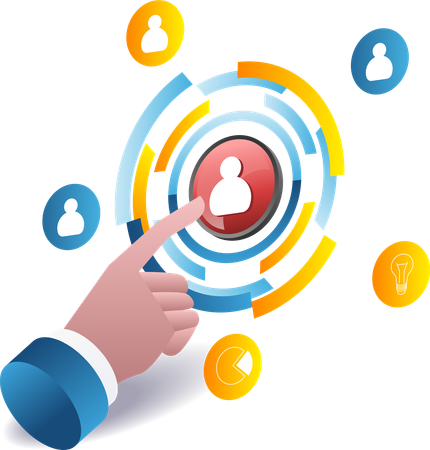 Selecting a candidate for business  Illustration