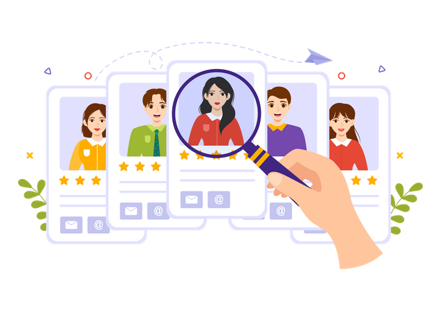 Selecting best candidate  Illustration