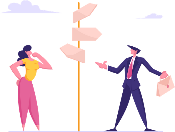 Selecting business opportunity  일러스트레이션