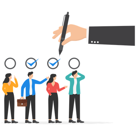 Selecting business team  Illustration
