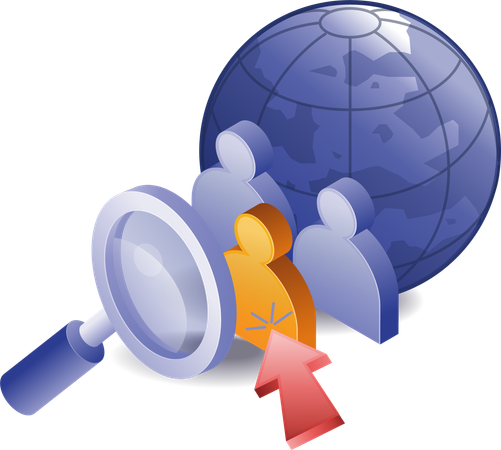 Selecting people for a global business team  Illustration