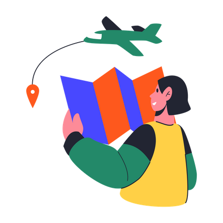 Sélection du lieu de voyage  Illustration