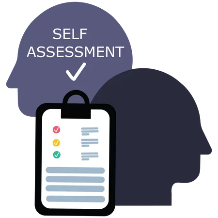 Best Self assessment Illustration download in PNG & Vector format