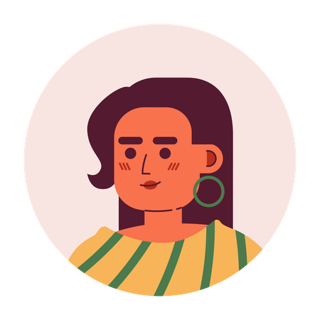 Self-assured hispanic woman  Illustration