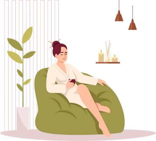 Self care for woman  Illustration