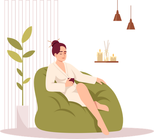 Self care for woman  Illustration