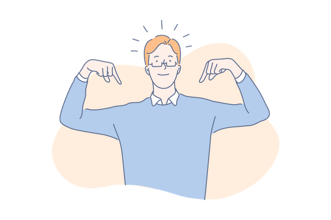 Self confident man  Illustration