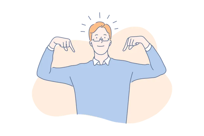 Self confident man  Illustration