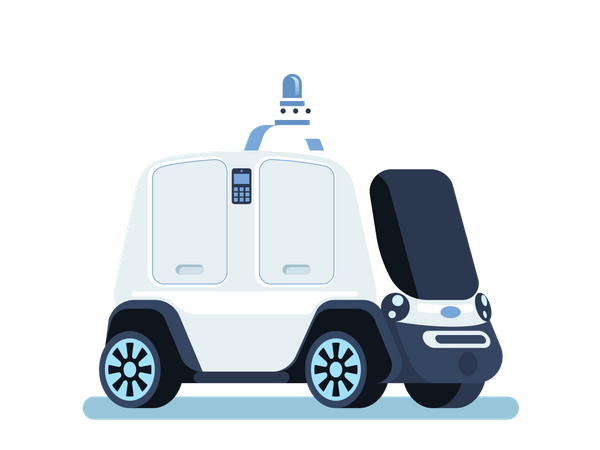 Self-driving vehicle  Illustration