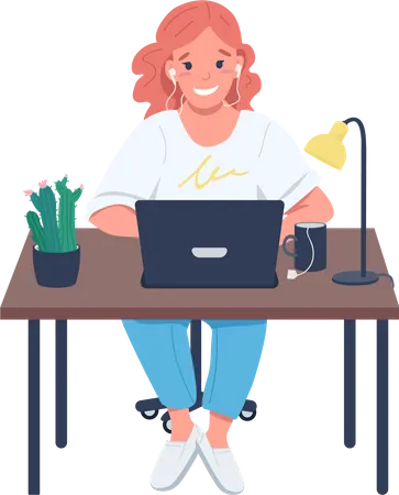 Self-employed woman  Illustration