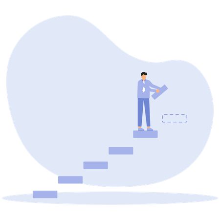 Self growth and promotion of career and business development  Illustration