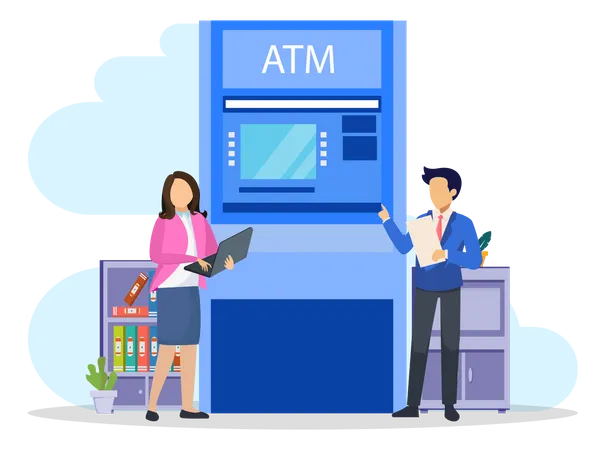 Self Service Banking  Illustration