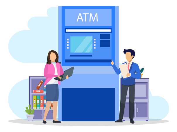 Self Service Banking  イラスト