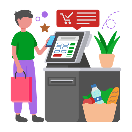Self Service Kiosk  Illustration