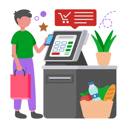Self Service Kiosk  Illustration