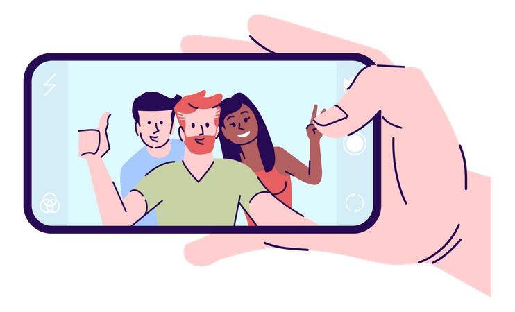 Selfie machen  Illustration