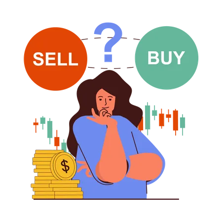 Sell and buy  Illustration