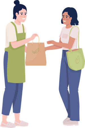 Seller and customer  Illustration