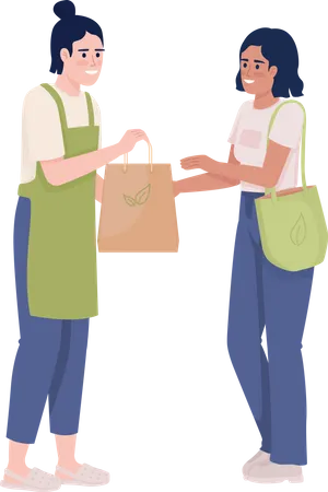 Seller and customer  Illustration