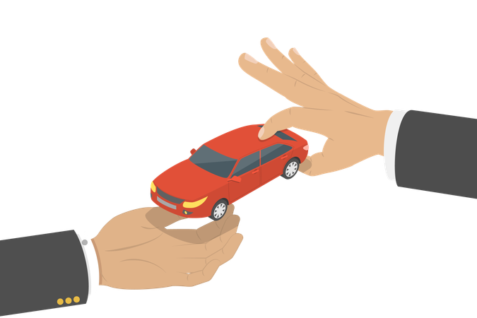 Selling Cars  Illustration