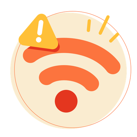 Sem conexão com a Internet  Ilustração