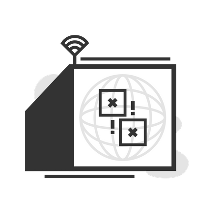 Sem conexão com a Internet  Ilustração