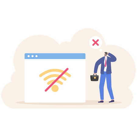 Sem conexão com a Internet Ilustração