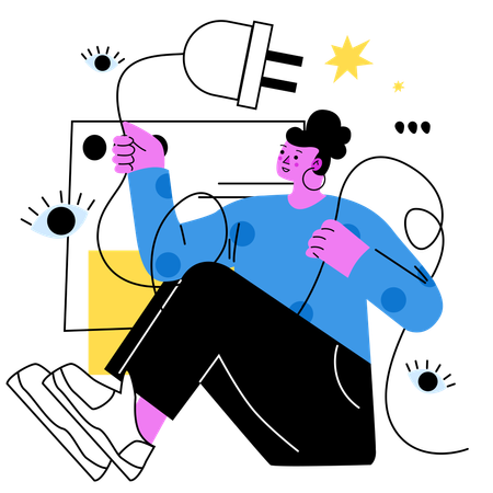 Sem conexão  Ilustração